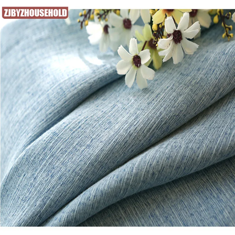 

2022 Modern Simple Solid Color Bamboo Cotton Curtains for Living Room Bedroom Study High shading Curtains Custom
