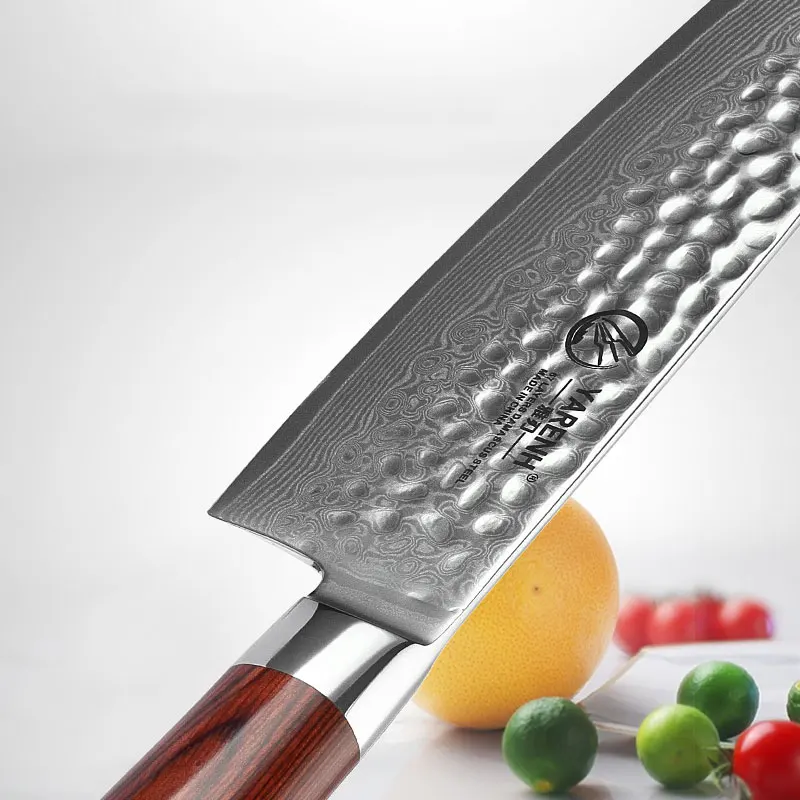 YARENH 3-6PCS Professional Chef Knife Set - Damascus Steel Kitchen Knives Sets Meat Vegetable Cooking Tools Pakkawood Handle | Дом и сад