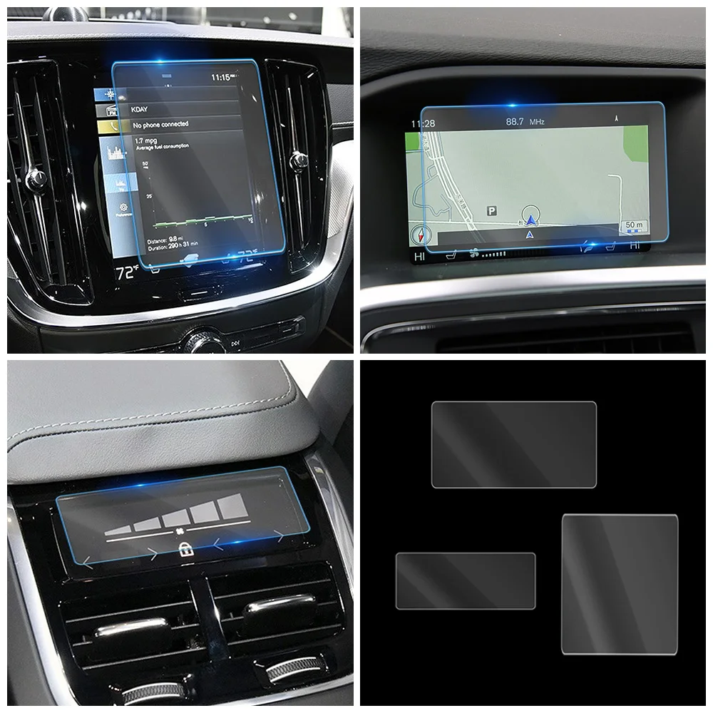 For Volvo S60 2011-2021 Car Multimedia Video GPS Navigation LCD Screen Tempered Glass Protective Film Anti Scratch Accessories