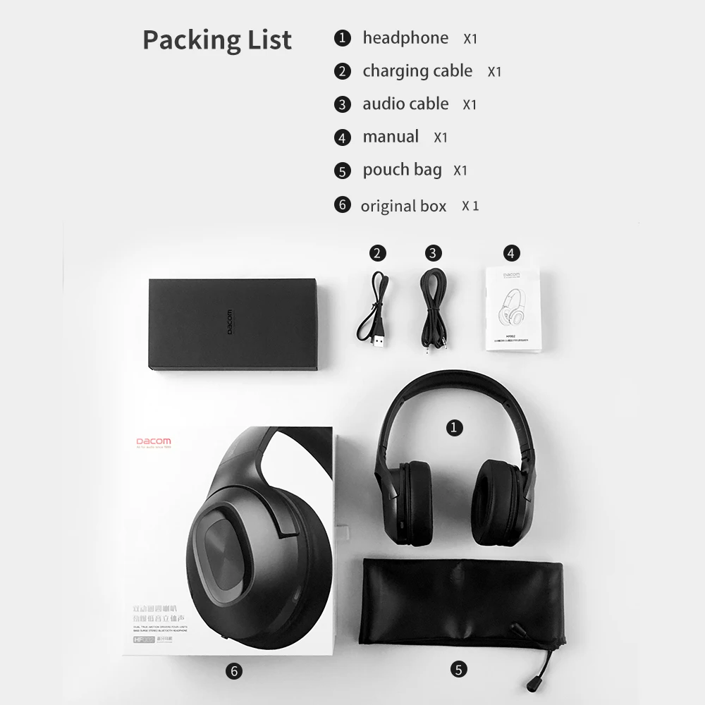 

HF002 Bluetooth Headphones Deep Bass Wireless Headset Over-Ear Bluetooth Headset 5.0 Built-in Mic For Phones Computer