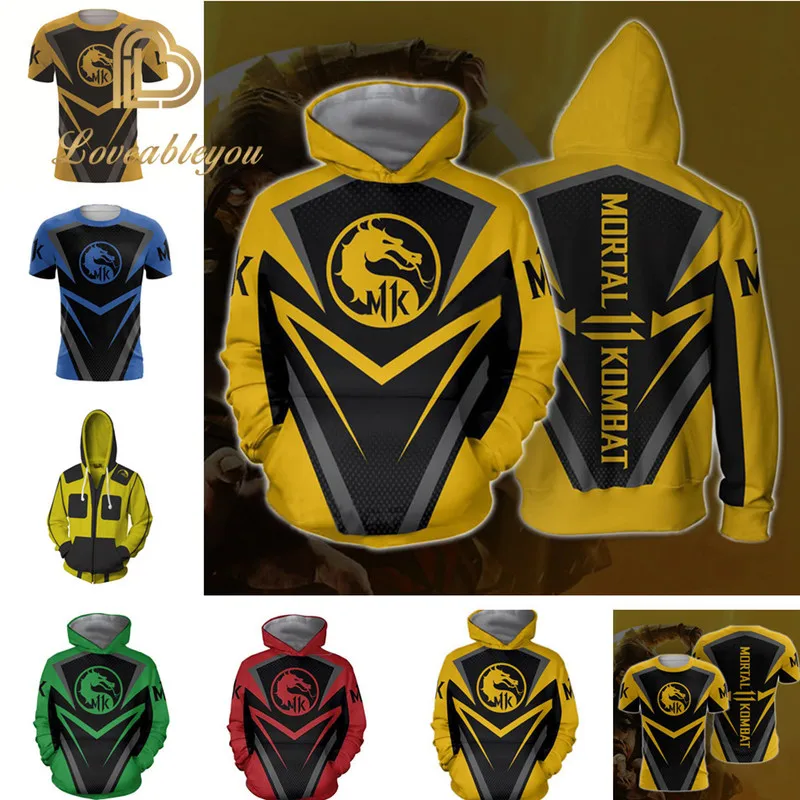 

Mortal Kombat X Sub-Zero Scorpion T-shirt Cosplay Costume Men Women Zip-up Hoodies Sweatshirts Mortal Kombat Hoodies Jackets