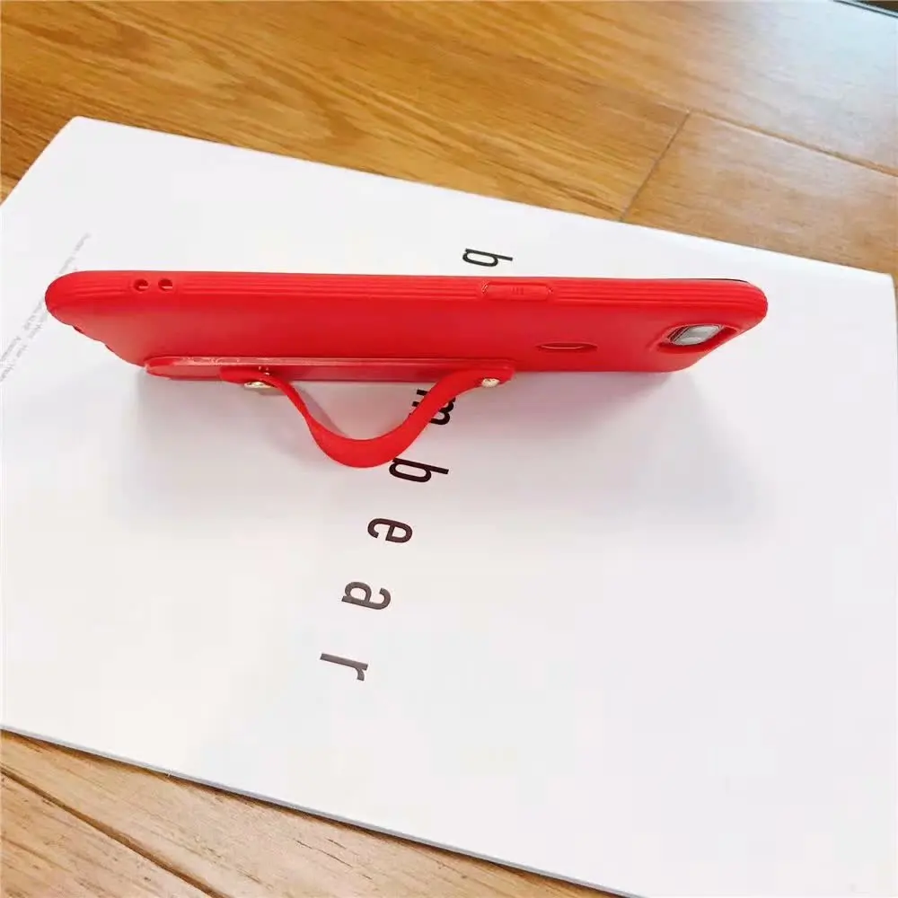 Soft Silicone Case For Xiaomi MI 10 Pro CC9E Note Redmi 9 Max 9s K20 K30 7 7S 8 8A 7A A3 Wrist strap stand Cover | Мобильные