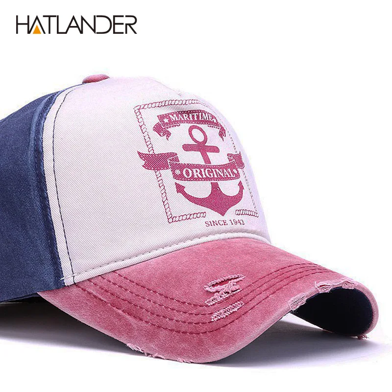Бейсболки HATLANDER из хлопка с 5 потертостями винтажные бейсболки для мужчин и