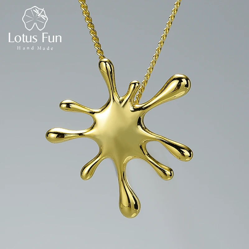 Lotus Fun настоящее 925 пробы серебро натуральный креативный ручной работы дизайнер