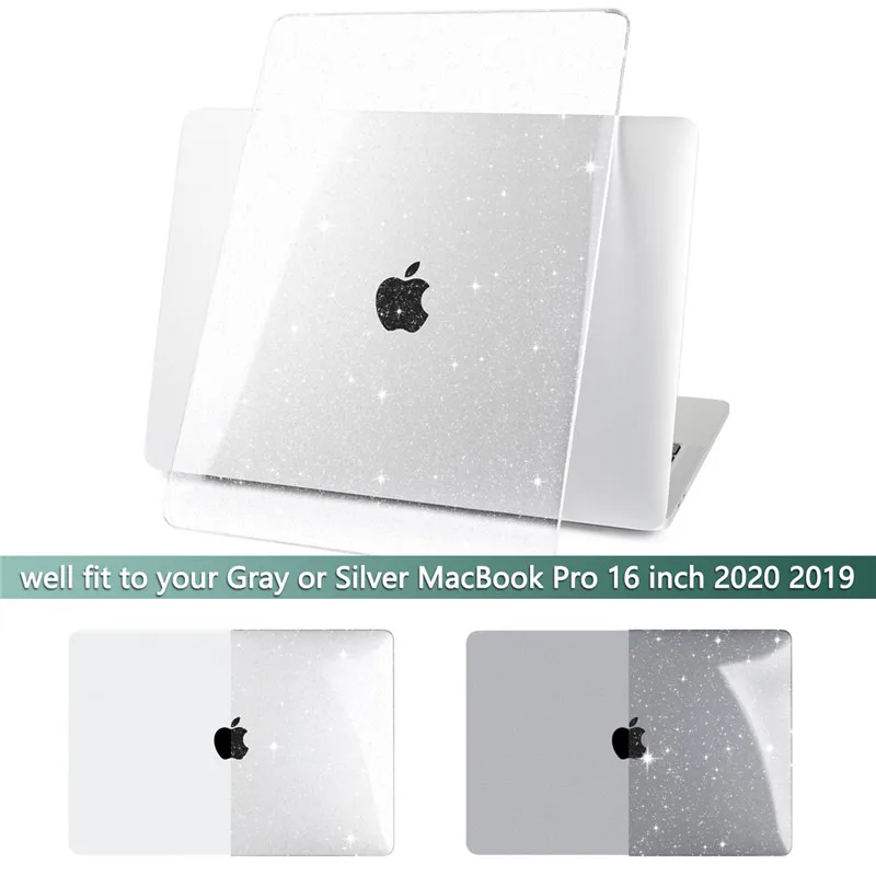 Чехол Bling Crystal для MacBook Air 11, 13 и 15 дюймов, а также Pro Retina 13.3 2020 A2337 A2338 Crystal Matte Hard Shell Cover Keyboard Skin
