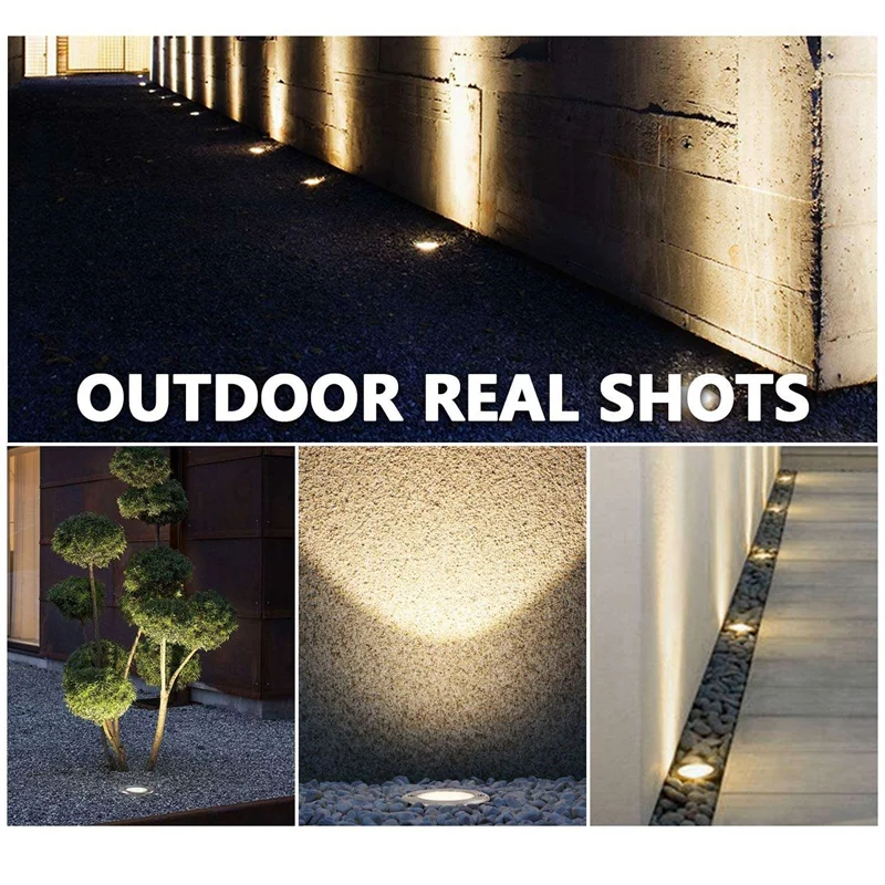 

Promotion! 8 LED Solar Ground Lights Outdoor Waterproof Landscape Disk Lamp for Garden Pathway Yard Deck Patio Walkway 12 Packs