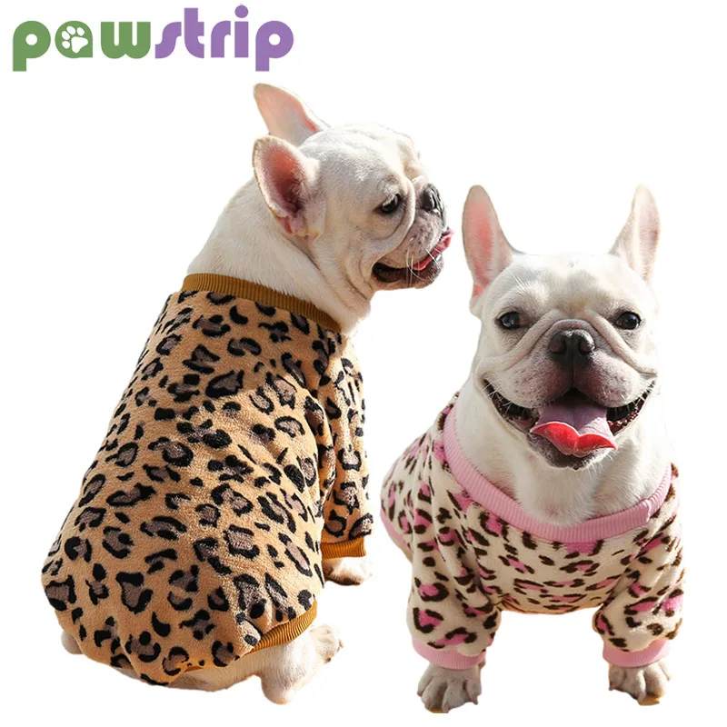 

Cute Print Dog Sweater Winter Warm Coral Fleece Pet Clothes for Small Medium Dogs Sweatshirt French Bulldog Shih Tzu Pet Costume