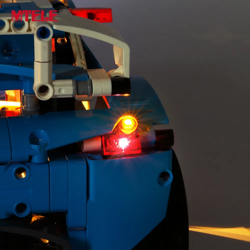 MTELE брендовый светодиодный светильник для 42077 Technic серии ралли автомобильный светильник ing комплект совместим с 20077(не включает модель
