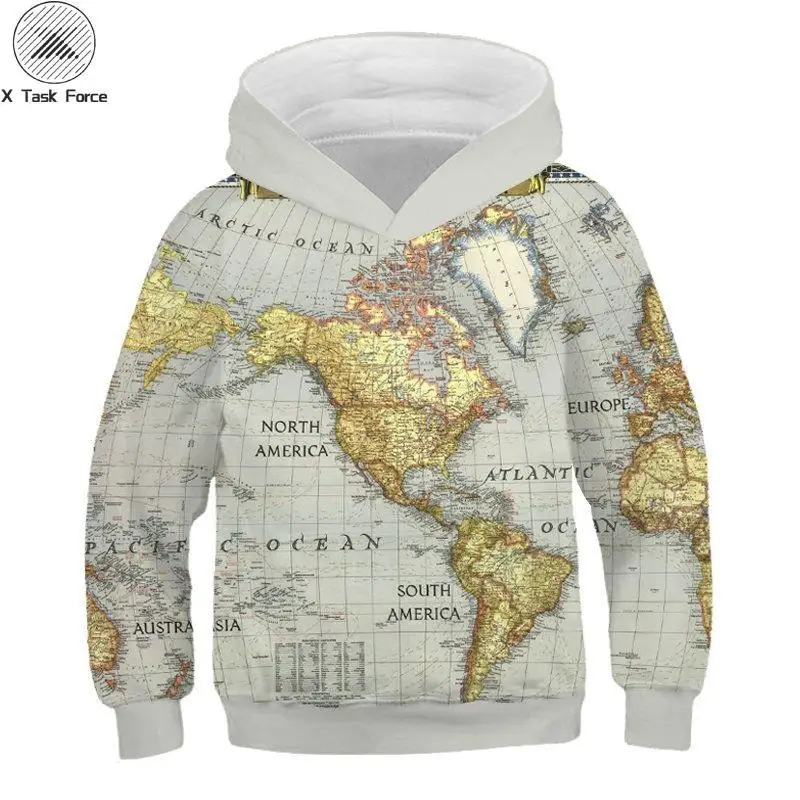 Новинка 2019 года детская толстовка с 3D капюшоном модная 3D-принтом Забавная одежда