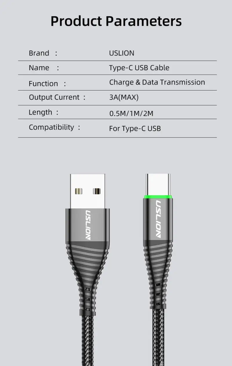 Кабель Micro USB 3 А 1 м 2 м|Кабели передачи данных| |