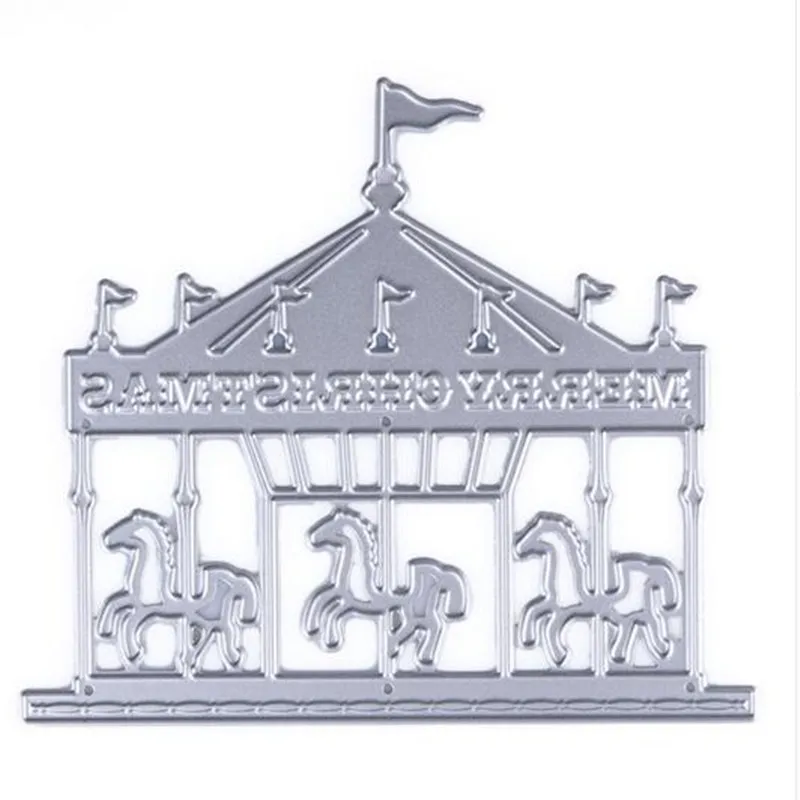 1 шт. DIY карусель металлический Трафаретный вырубной штамп трафарет для тиснения