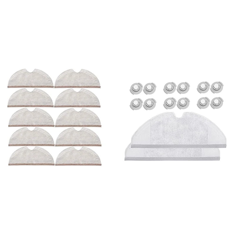 

Water Tank Cores Full Coverage Mop Cloth Kit with 10Pcs Mops Full Coverage for Xiaomi Roborock S5 S50 S51 MAX