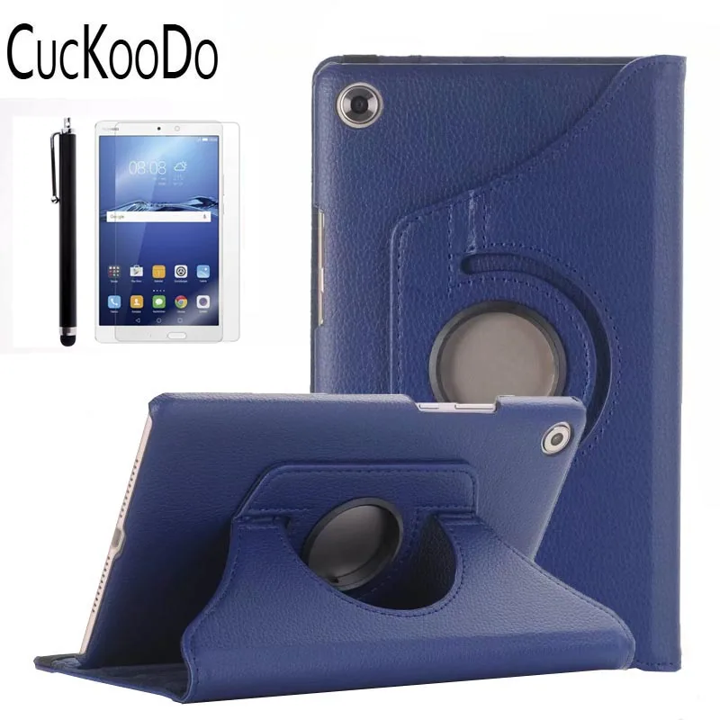 Ультралегкий кожаный чехол подставка с поворотом на 360 градусов для планшета Huawei