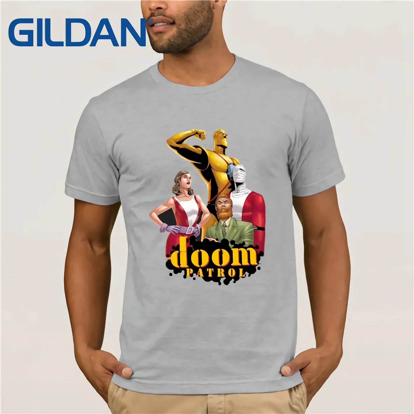 Рубашка Doom патруль лето 2019 Мужская футболка с коротким рукавом популярная