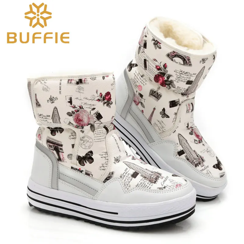 Женские ботинки зимняя женская обувь с теплым мехом водостойкая для верхней