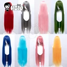 Hhsiu бренд 80 80 см косплей парик длинный 22 цвета парик Жаростойкие синтетические волосы Аниме вечерние парик из синтетического волокна + Бесплатный парик