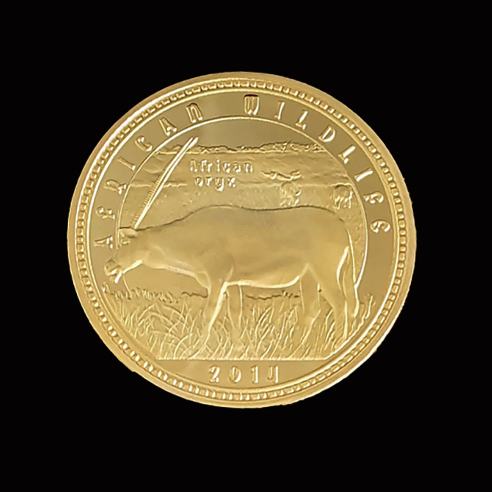 2014 в африканском стиле Орикс золотые монеты Challenge Коллекционные вещи для Бизнес