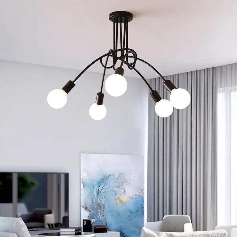 Современная индивидуальная креативная офисная люстра простой железный