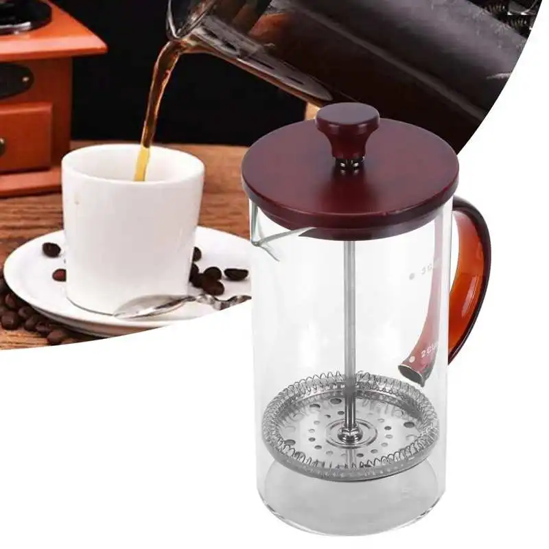 Прессованный чайник для кофе 800 мл из боросиликатного стекла контейнер домашнего