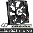 Чехол для ПК Gdstime, 14 см, 140 мм, 5 В, 12 В, 24 В, 2 контакта, USB 140x140x25 мм, шариковыйгильзовый подшипник