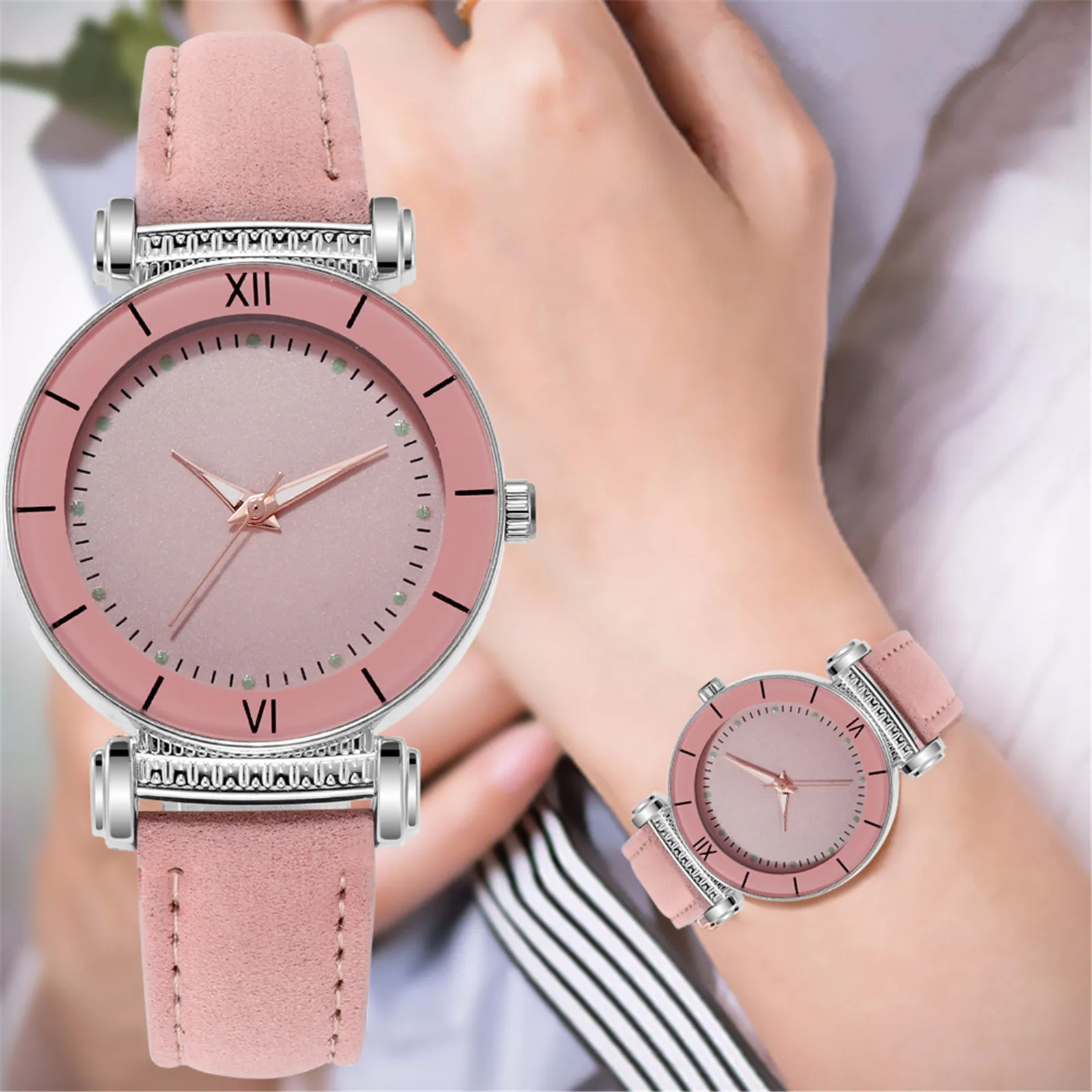 

Popular Women Quartz Wrist Watches Casual Fashion Ladies Stainless Steel Round Dial Wild Belt Watch Часы Женские Наручные2021