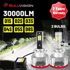 Комплекты автомобильных ксеноновых фар D3S, D1S, D2S, D4S, D5S, D8S, 30000LM, 35 Вт, 6000K, CSP чипы, лед лампы D1R, D2R, D3R, D4R Plug  Play для объектива 12 В