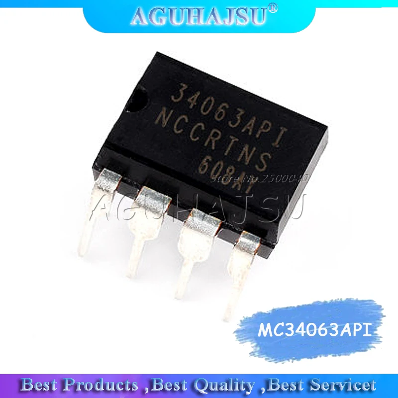 10 шт. MC34063API DIP8 MC34063AP1 DIP MC34063 34063API 8 новый и оригинальный IC| |