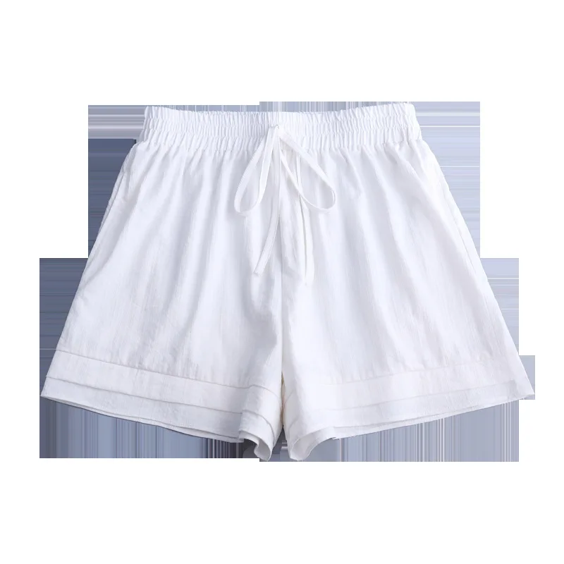 

Mazefeng Ladies Casual High Waist Pants Women Loose Style Ice silk cotton Pants Lace-up Wide Leg Summer Pants Plus Size 5XL
