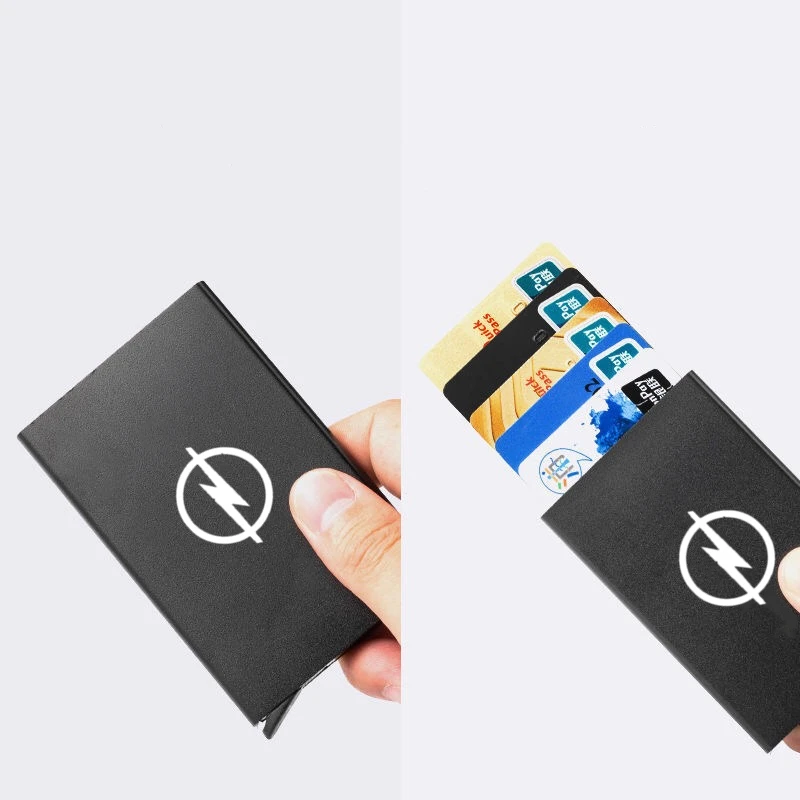 Умный кошелек тонкий RFID автоматически металлический для кредитных карт