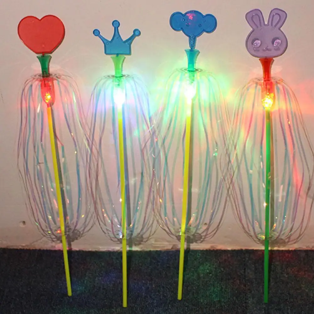 Радужная волшебная палочка светодиодный пузырь цветок красочная светящаяся