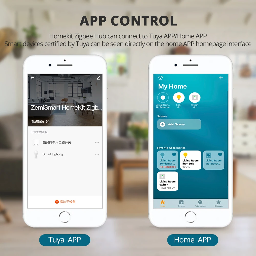 ZemiSmart Zigbee концентратор Работает с Apple HomeKit домашнее приложение связь Tuya умные