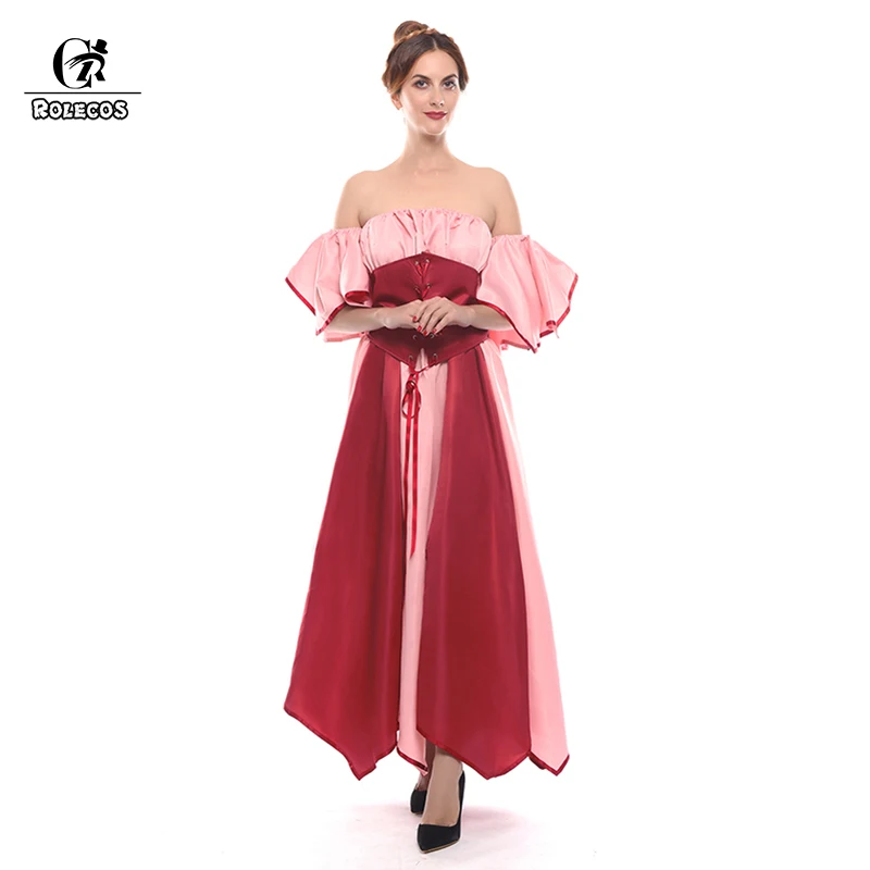 Платье ROLECOS женское средневековое длинное в стиле ретро пикантный топ-труба для