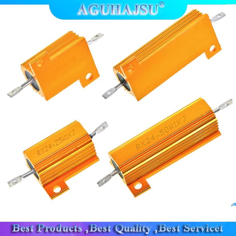 Алюминиевый металлический чехол 25 Вт проволочный резистор 0 01 ~ 30K 05 1 5 2 3 6 8 10 20 100 150