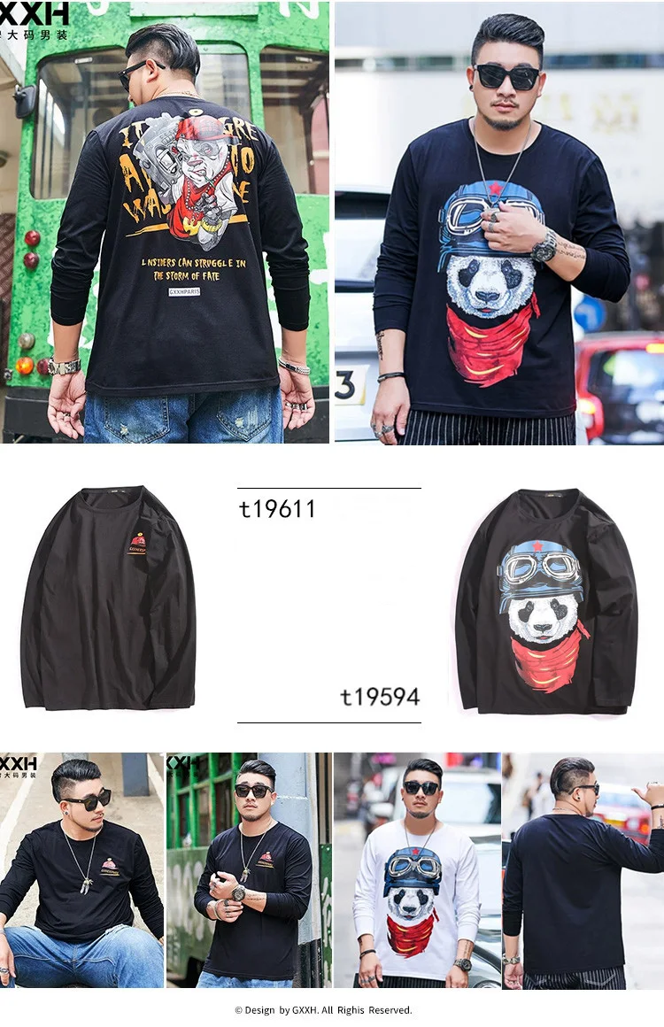 Осень, 5XL, 6XL, 7XL размера плюс, GXXH, брендовая Футболка с принтом, Мужская забавная футболка с круглым вырезом, уличная Мужская одежда, больше размера, d, Мужская футболка