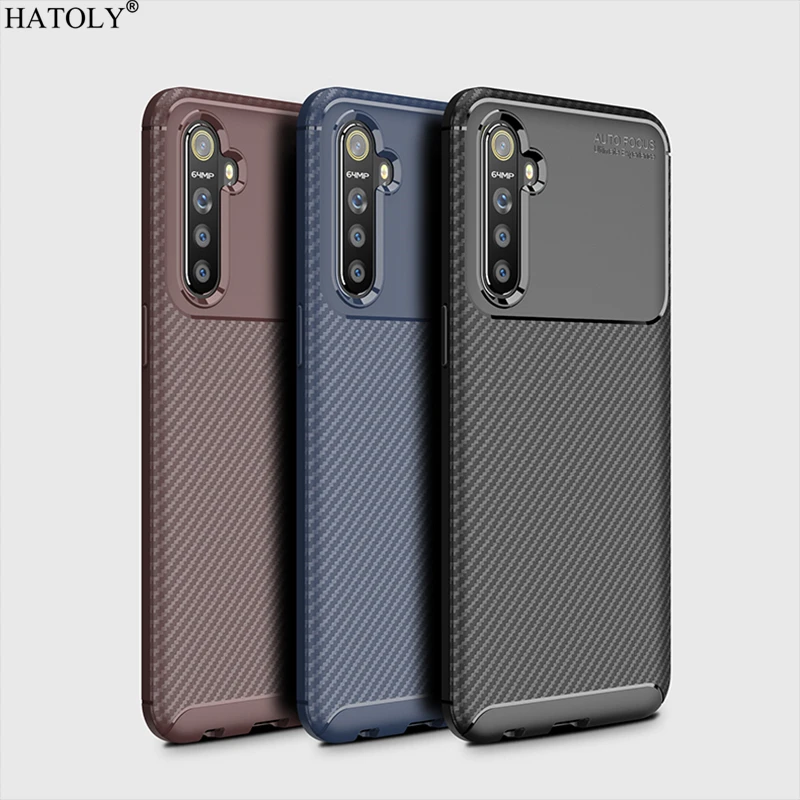 for oppo realme xt case cover soft silicone shockproof bumper carbon fiber back cover realme xt phone case for oppo realme xt free global shipping