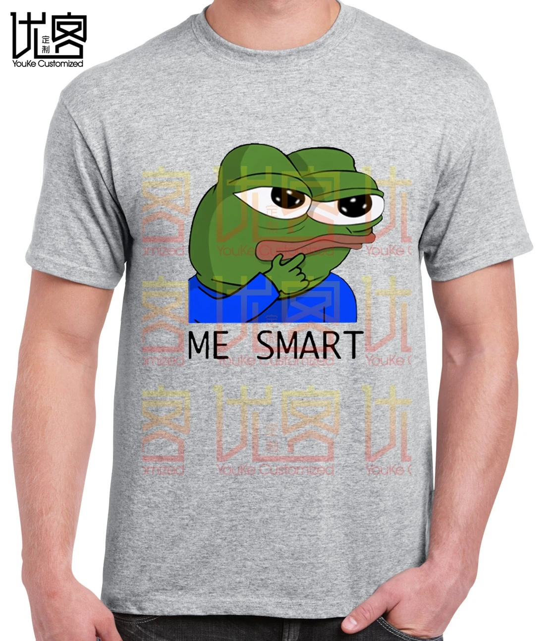 Peppe the frog me smart Футболка pepe meme хит продаж 100% хлопок на заказ Высококачественная
