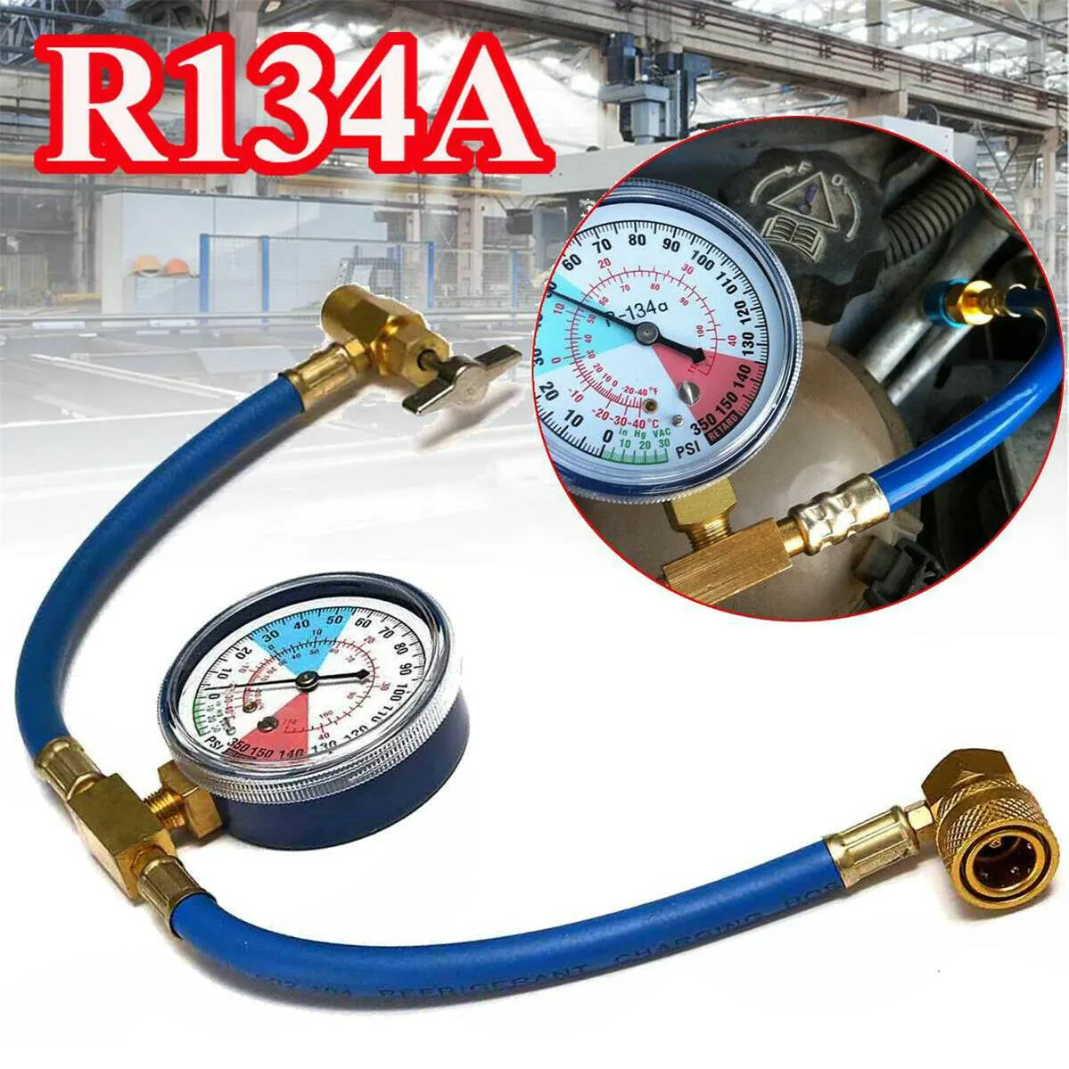 

Car Vehicle Air Conditioning Refrigerant Recharge Measuring Hose Gas Gauge Automotive Supplies Auto Car Accessories
