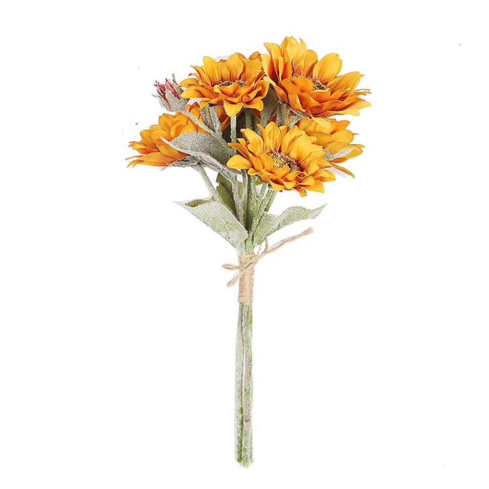 

Cutting Accessorie Plant Wreath Plastic Bouquet Fake Flower Sunflower Flowers Home Garden Wedding Autumn Decorations