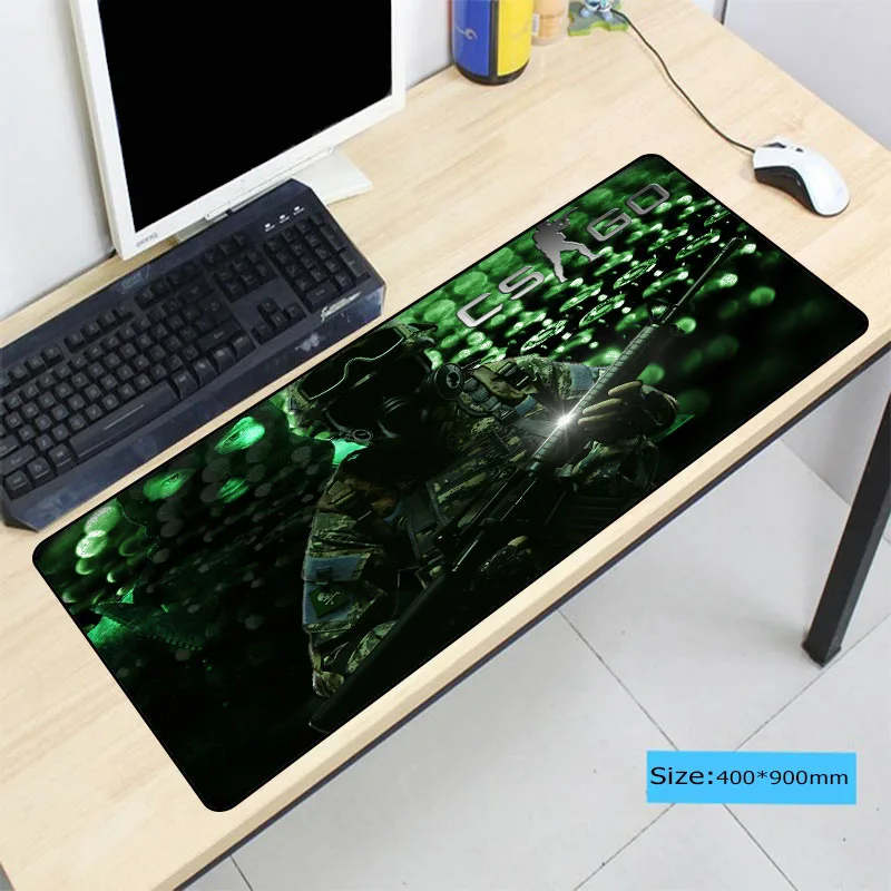 900*400*4MM Thicken CS GO Print Locking Edge PC Computer Gaming Mousepad Rubber Play Mat For League of Legends Dota 2 | Компьютеры и