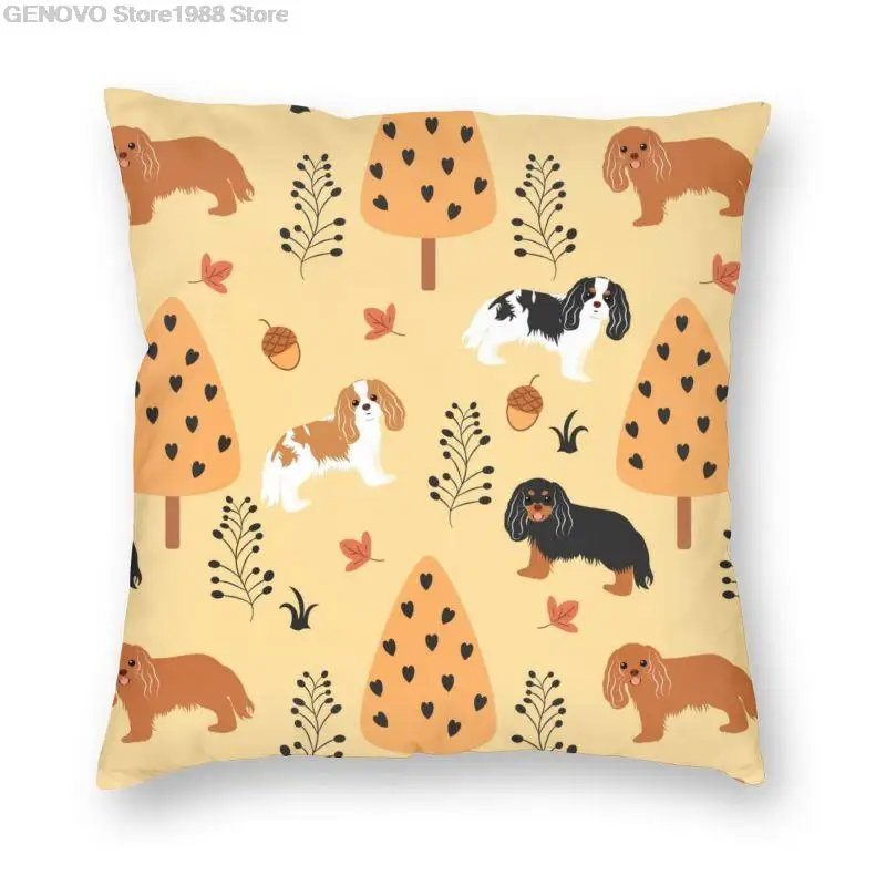

Cavalier King Charles Spaniel In Herbst Kissen Abdeckungen Sofa Hause Dekorative Cartoon Hund Platz Werfen Kissen Abdeckung 45x4