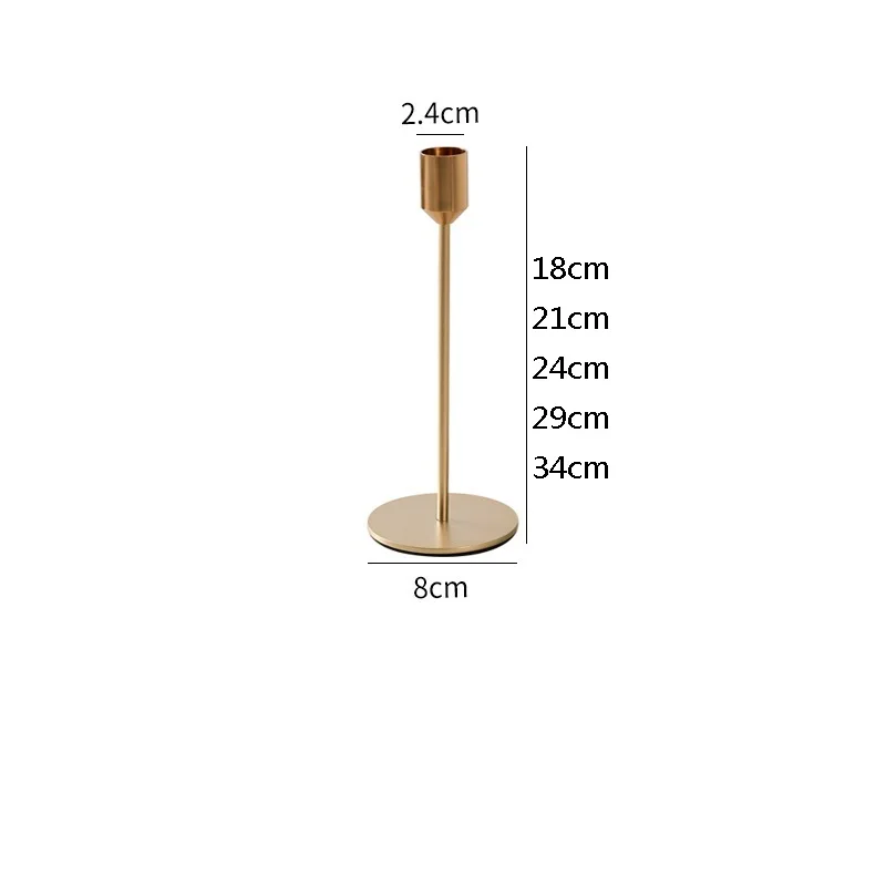 

European-style electroplated metal decorative candle holder wedding gift single head candle holder handicraft ornaments
