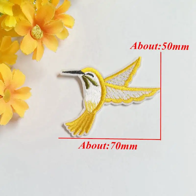 Mix 6PCS Sewing Sequins Embroidered Patches for Clothing Hummingbird Iron On Embroidery | Дом и сад