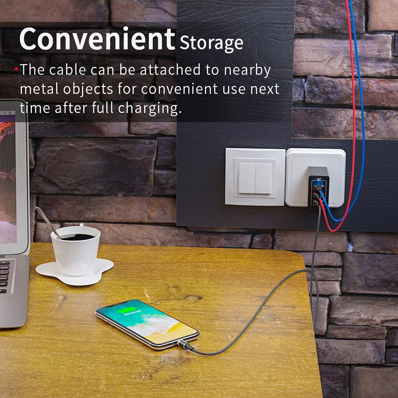 Магнитный кабель Essager Micro USB Type-C для iPhone Lighting 1 м 2 3 А быстрая зарядка | Мобильные