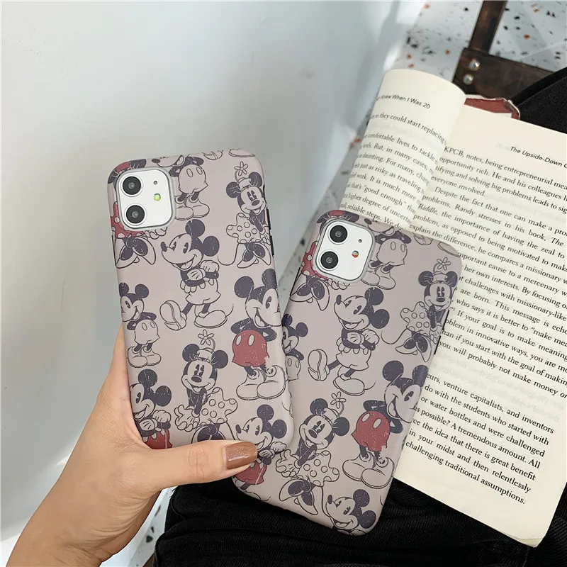 Милый мультяшный Ретро чехол для телефона с Микки Маусом для IPhone 11 Pro Max X XS MAX XR 6 6 s 7 8 Plus Мягкий IMD силиконовый чехол-накладка