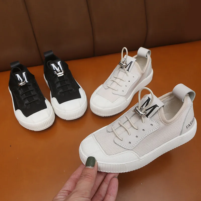 Детская обувь для мальчиков Новинка лета 2020 холщовая девочек Белая кроссовки