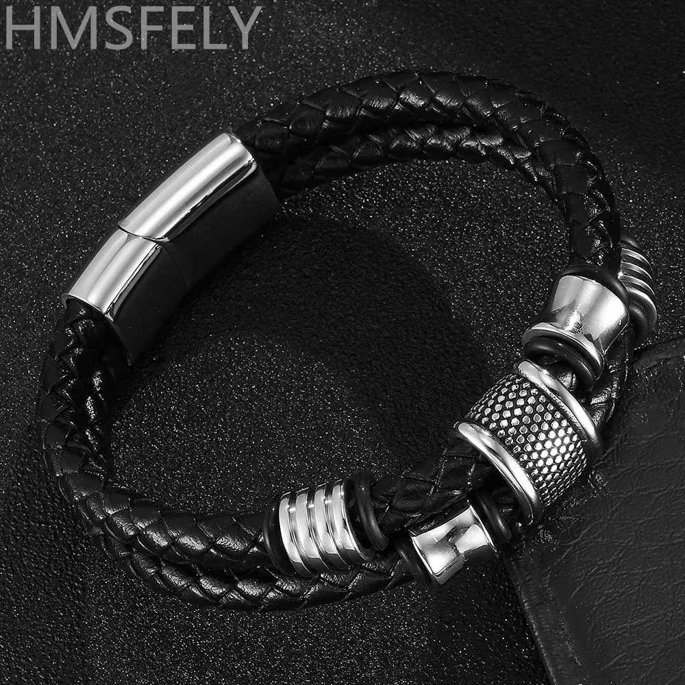 HMSFELY браслет из натуральной кожи/Мужчины/Женщины/очаровательные браслеты