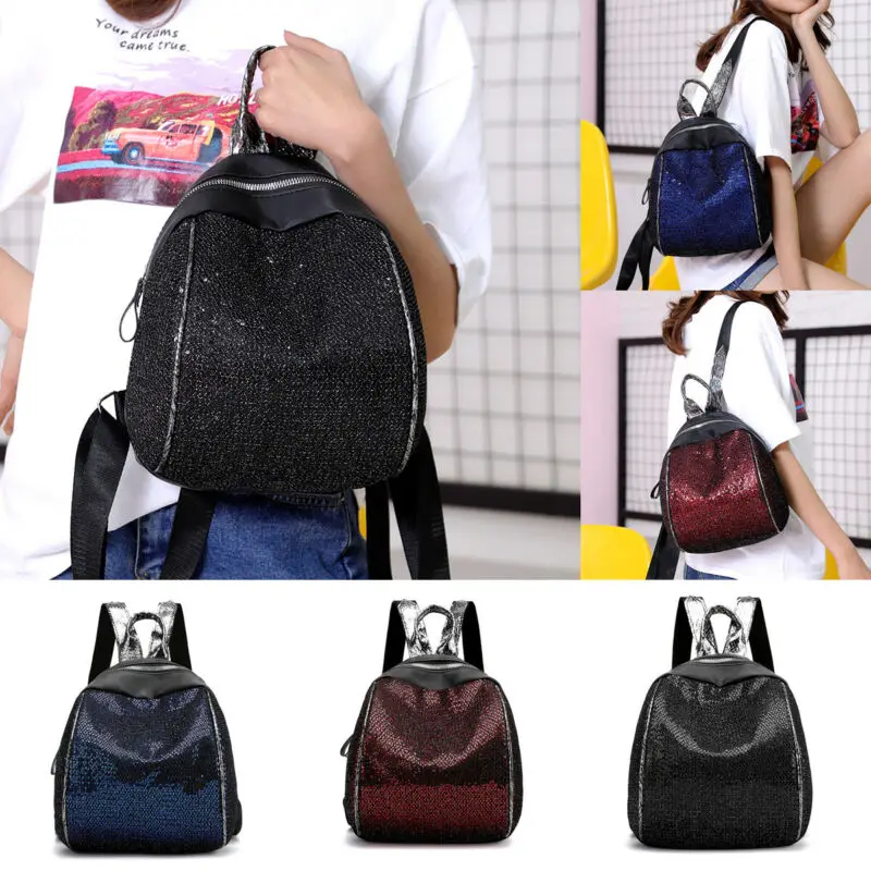 Новый рюкзак с блестками мини школьная сумка на плечо дорожная уличная рюкзаки