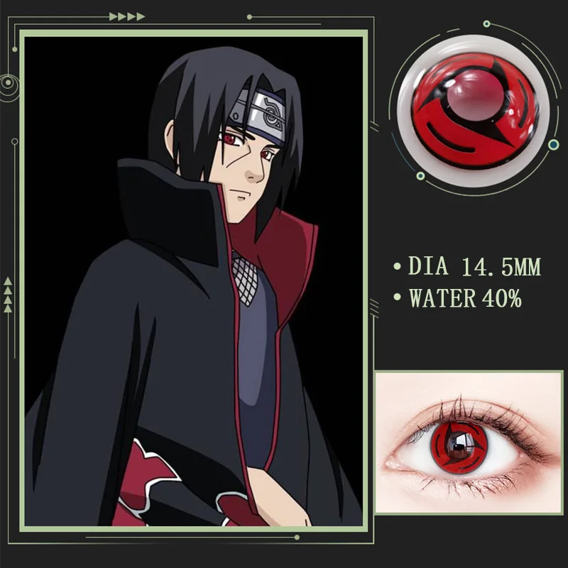 Косплей Контактные линзы глаза аниме цветные контакты Какаси Шаринган