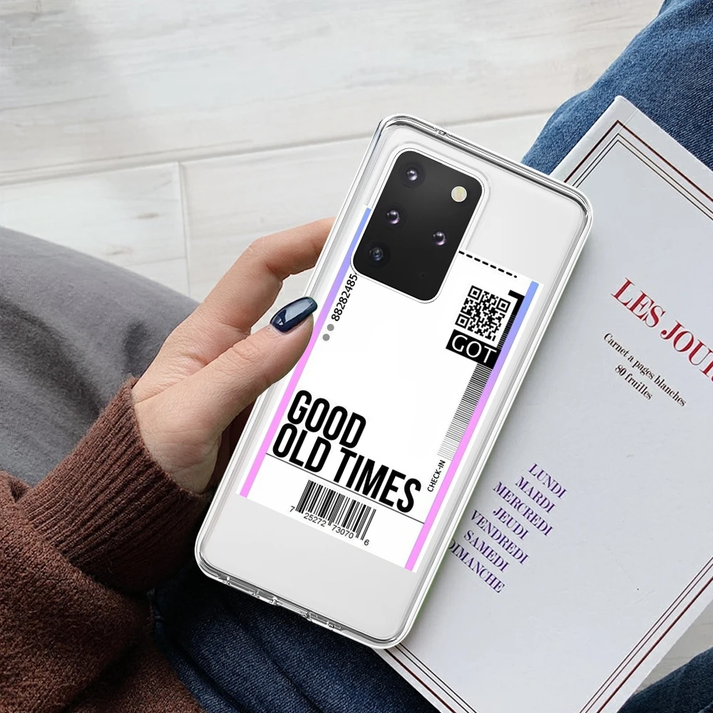 

case For Samsung A51 Case A70 A10 A20 A40 A50 A11 A21 A31 A71 A5 A6 A7 A8 Note 9 10 Label Barcode luxury Etui soft silicone capa