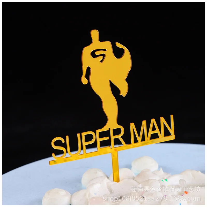 Супер отец акриловый торт Топпер лучший папа когда-либо украшение день отцов